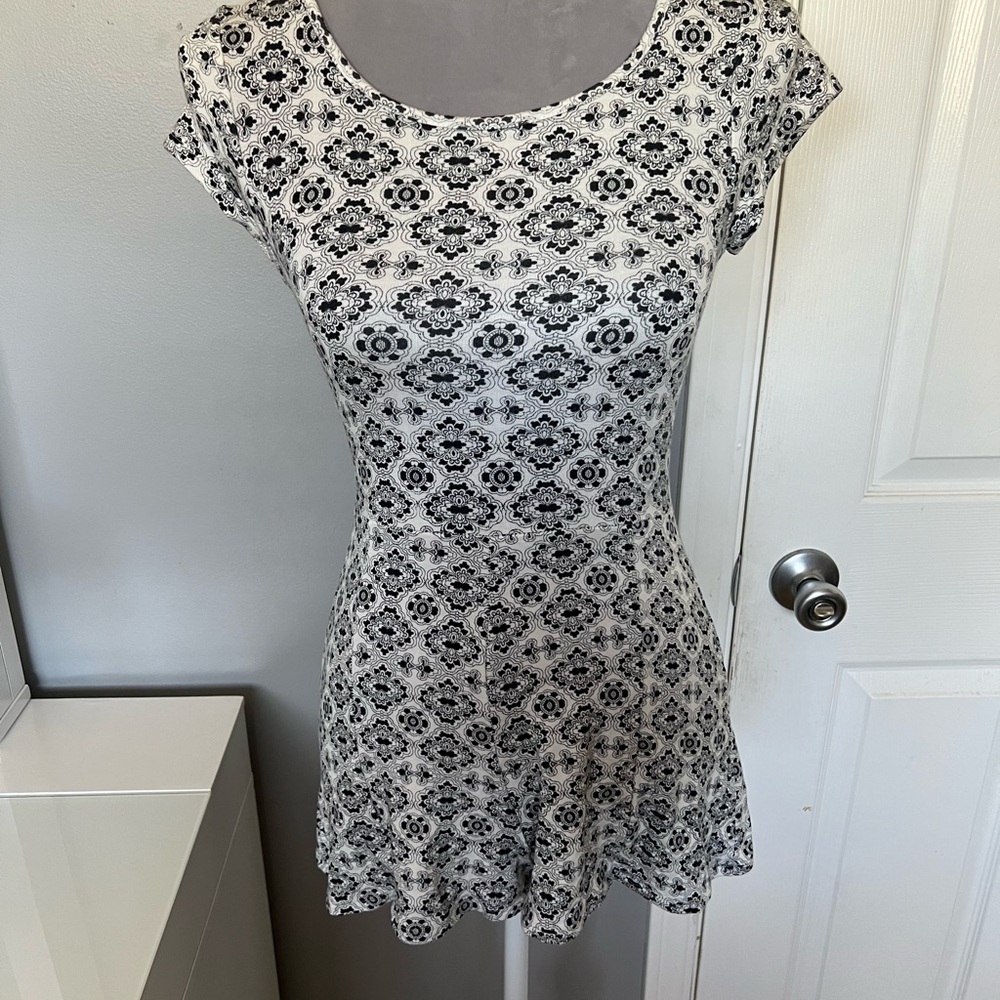 Black and White Patterned Romper